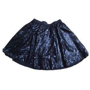 Gap Kids Girls Black Sequin Skirt with Pull-On Elastic Waistband. XL